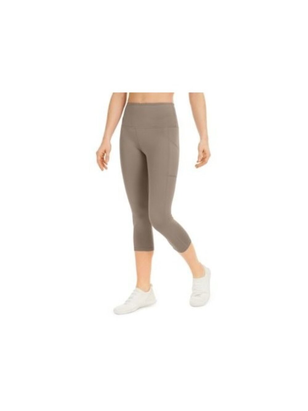 Ideology Women's High-Rise Side-Pocket YOGA GYM Leggings Light Brown Size XS